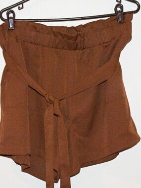 Dizzy Lizzy Brown Paper Bag Shorts Size XL